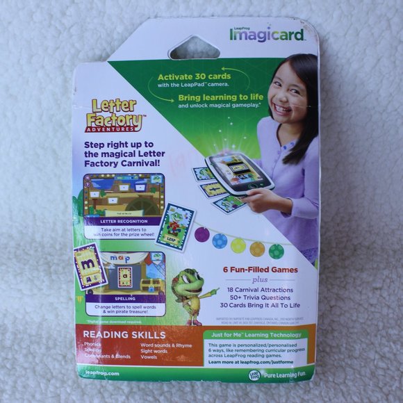Leap Frog IMAGICARD LETTER FACTORY Digital‎ Game Interactive Cards 4-7 Years - Picture 4 of 7